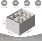 FHSQX 2 Pack Shoe Organizer for Closet,Foldable Shoe Organizer,Fits up to 24 Pairs,Storage Containers With Bottom Support for