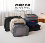 LeanTravel Premium Compression Packing Cubes for Travel - Suitcase Organizer Bags with Double Zipper & Breathable Mesh Panel 