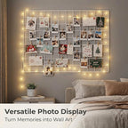 Kaforise Wire Wall Grid Panel, Multifunction Painted Photo Hanging Display and Wall Storage Organizer, Pack of 2, Size 25.6" 