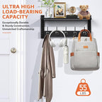Oraich Wall Hooks with Shelf, Coat Rack Wall Mount, Entryway Hanging Shelf for Clothes Backpack Key Purse, Shelf with Hooks H