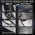 Ventilated Heart-Shaped Steering Wheel Cover with Anti-Slip Leather Grip. Compatible with Ford, Toyota, Honda, Nissan, and Ch