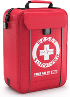 Professional Trauma First Aid Kit - Military-Grade Labelled Compartments & MOLLE System for Workplace, Outdoor, Car, Boat, Hu