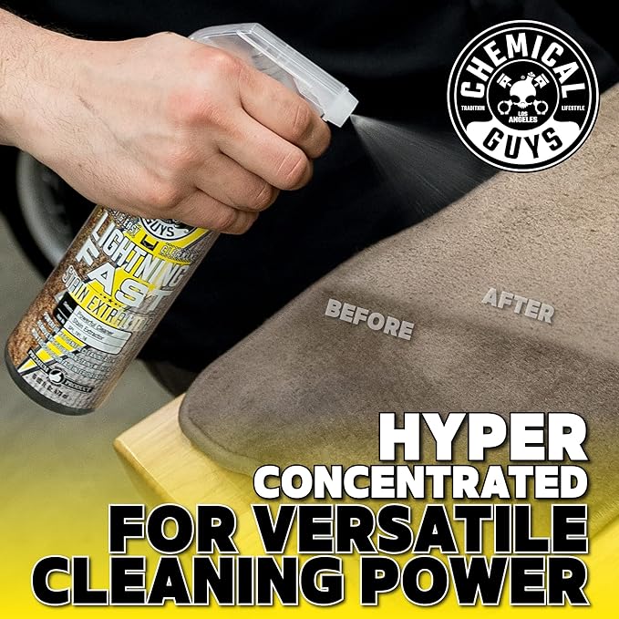 Chemical Guys Lightning Fast Carpet and Upholstery Stain Extractor, (Fabric, Upholstery, & Carpet), Safe for Cars, Home, Offi