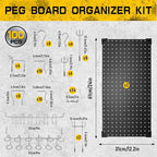 100PCS Pegboard Accessories Organizer Kit,Paper Towel Holder,Closet Organizers and Storage - Easy Storage and Organization fo