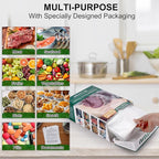 AENTGIU 400 Vacuum Sealer Storage Bags, 8x12 Inch Seal a Meal Bags, BPA Free Quart Bags, Compatible with All Heat Vacuum Seal