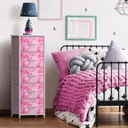 Sorbus Fabric Dresser for Kids Bedroom - Chest of 5 Drawers, Tall Storage Tower, Clothing Organizer, for Closet, for Playroom