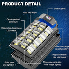Loyoele 9000W Solar Street Lights Outdoor 240000 Lumens Solar Flood Light with Remote Control & Motion Sensor, Waterproof IP66 Dusk to Dawn Solar Power Lights for Garden,Yard, Path, Parking Lot 1-Pack