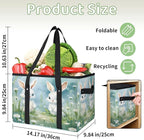 Reusable Grocery Bags Heavy Duty Shopping Bags Foldable Large Tote Bags with Long Handles & Hard Bottom