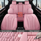 Coverado Car Seat Covers Full Set, Pink Seat Covers, Waterproof Car Seat Cover, Car Seat Cushion, Car Seat Covers Front Seats