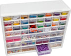 Akro-Mils 44-Drawer Plastic Drawer Storage Cabinet for Garage Organization, Bead Organizer, Building Bricks Storage, Teacher 