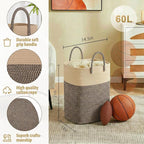Laundry Basket,Woven Cotton Rope Laundry Hamper,Versatile Storage for Dirty Clothes,Baby Toys,and Blankets in Bathroom, Nurse