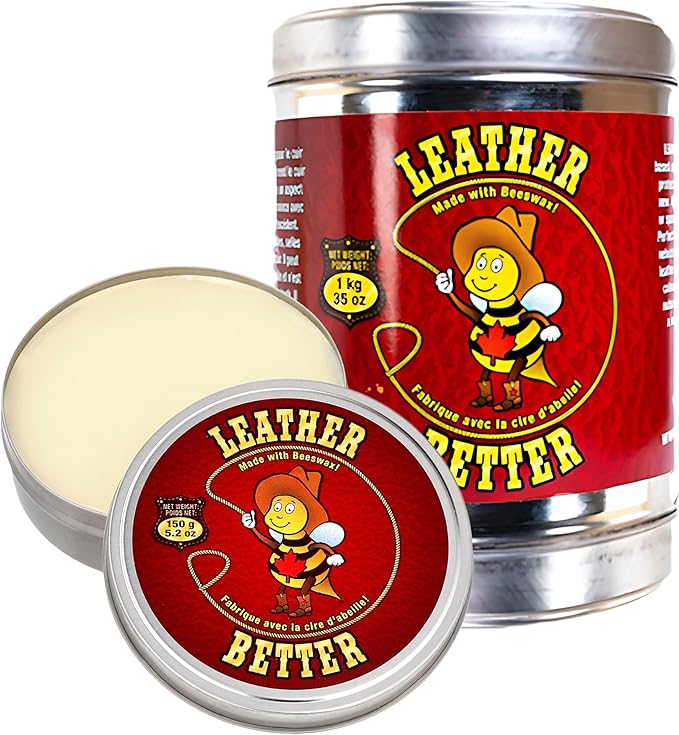 Leather Better Natural Leather Furniture Conditioner - for Boots, Shoes, Purses, Car Seats, Jackets, and Couches/Restore Mois
