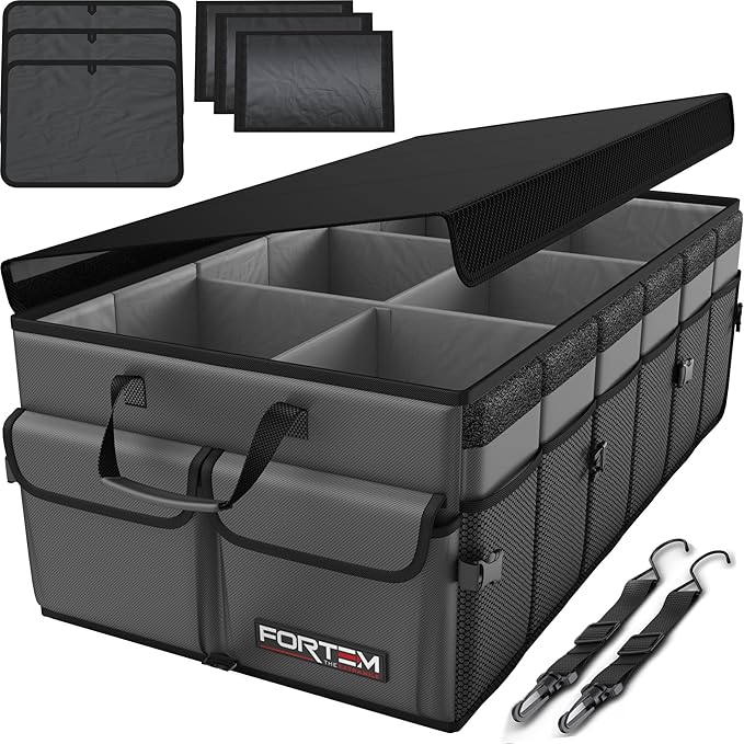 FORTEM Trunk Organizer For SUV Car Trunk Organizer, Foldable Storage, Car Accessories for Women Men, Collapsible Bag, Perfect C