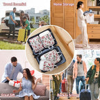 5 Set Compression Packing Cubes, Suitcase Organizer, Lightweight Travel Essentials, Compression Bags For Travel Accessories L