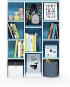 Furinno LUDER Book Shelf, 11-Cube Bookshelf, Reversible Bookcase, 9.4 x 29.1 x 41.7, Easy Assembly, for Living Room, Bedroom,
