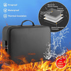 Fireproof Waterproof Document Bag with Lock - Mondoshop Portable Waterproof Document Organizer for Important File - Fire Proo