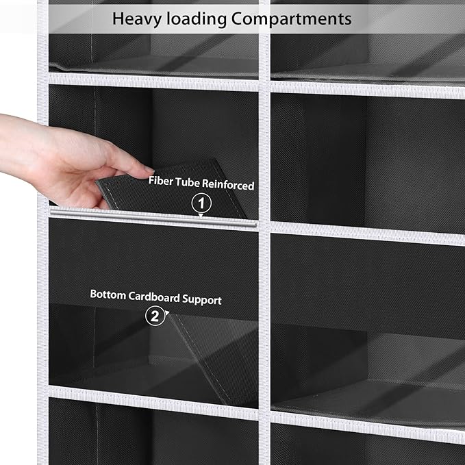 Univivi 5-Shelf Over Door Hanging Organizer Fabric Door Storage for Baby Nursery Nursery Closet Cabinet Wall Mount Hanging St