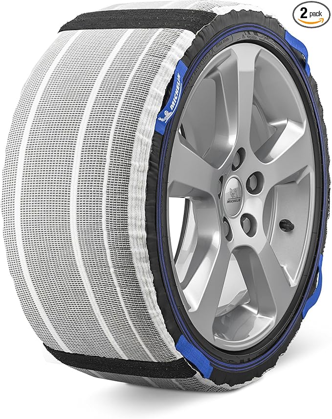MICHELIN SOS Grip Evolution 4 Textile Snow Socks, Emergency Snow Chains for Cars, Quick and Easy Assembly, Perfect Hold on Sn