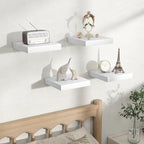 Fun Memories Rustic Floating Wall Shelves, Wall Mounted Wood Storage & Display Shelves for Bathroom, Bedroom, Living Room or 