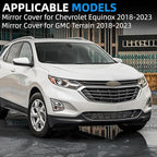 Passenger Side Mirror Cover Replacement for Chevrolet Equinox 2018 2019 2020 2021 2022 2023, for GMC Terrain 2018-2023 - Right Side Mirror Covers, Rear View Mirrors Cap Accessories White