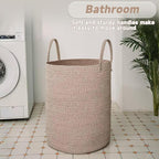 JMvicyroam Large Woven Laundry Basket Hamper,80L Cotton Rope Storage Bin for Blankets,Toys and Clothes,Decorative Tall Nurser