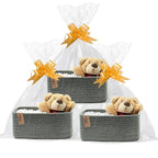 COMFY-HOMI 13" x 8.5" x 5.1"Storage Baskets for Organizing | Cotton Rope Woven Basket | Toy Storage Bin Box | Basket for Shel