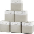 Posprica 11×11 Storage Cubes, Collapsible Storage Bins Organizer for Closet, Fabric Storage Box with Cotton Rope Handles, Dec