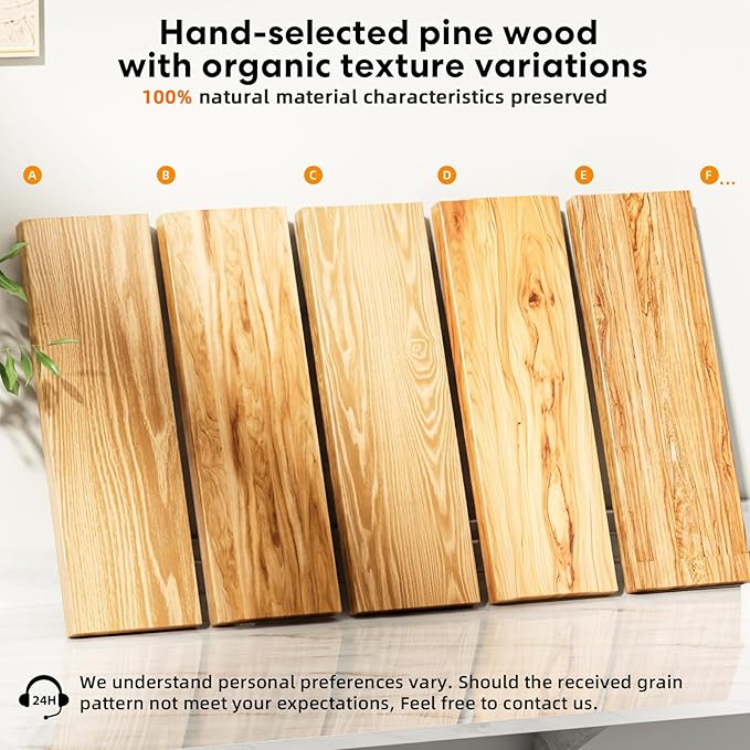 Floating Shelves for Wall Rustic Farmhouse 24 Inch Floating Shelf Wooden Shelves for Wall Pine Wood Shelf with Unique Natural