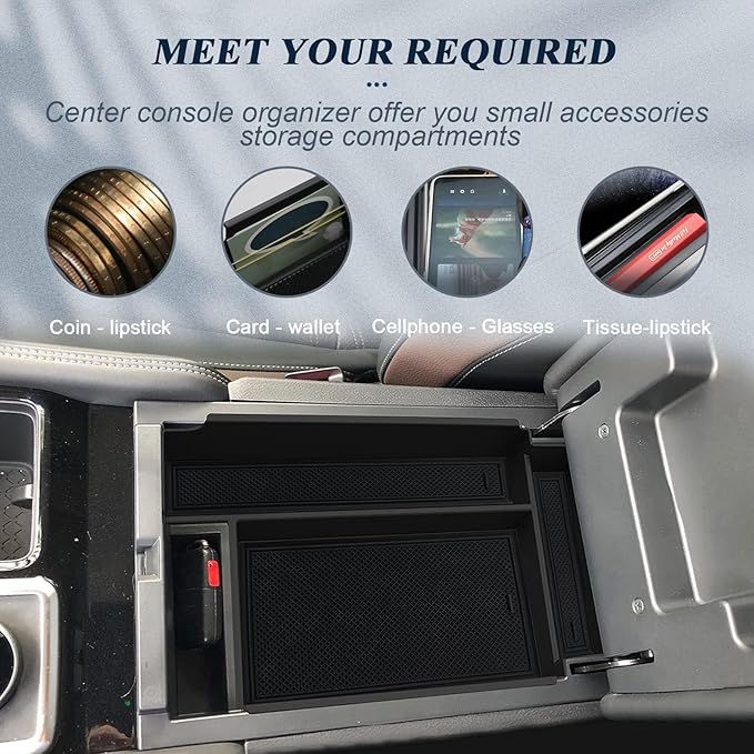 BIBIBO for 2026 Pathfinder Center Console Organizer 2026 Nissan Pathfinder (S/SV/Rock Creek/SL/Platinum) Console Armrest Insert Tray 2026 Nissan Pathfinder Accessories