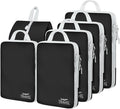 6 Set Compression Packing Cubes, Suitcase Organizer, Lightweight Travel Essentials, Compression Bags For Travel Accessories L