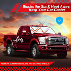 ARISMOTOR Windshield Sun Shade for Ford Super Duty F250 F350 F450 F550 2017-2025 2026, Custom Fit Foldable Front Window Sunshade Sun Visor Protector, Block UV Rays Keep Your Car Cooler