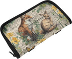 Car Tissue Holder Car Visor Organizer Tissue Box Holder for Car Sun Visor Organizer with Car Vehicle Accessories Essentials Interior for Women Men Beige Bunny Fox Daffodils