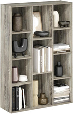 Furinno LUDER Book Shelf, 11-Cube Bookshelf, Reversible Bookcase, 9.4 x 29.1 x 41.7, Easy Assembly, for Living Room, Bedroom,