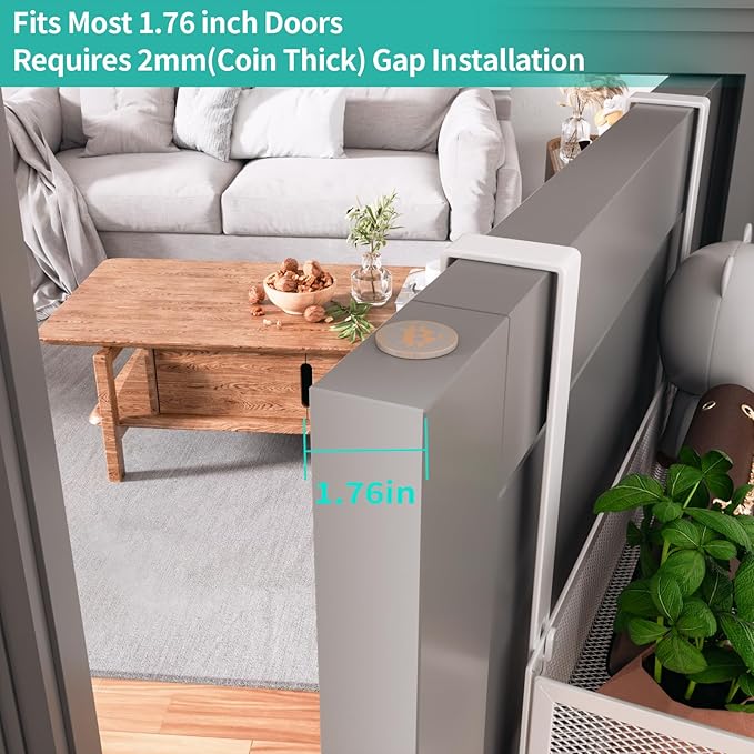 HapiRm Over The Door Organizer with Coat Hooks and 2 Baskets, Stainless Steel Rustproof Over The Door Hanger Hooks for Bathro