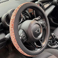 PINCTROT Chenille Leather Steering Wheel Cover, Soft Mottled Colors, Sweat-Proof, Non-Slip Grip, All-Season Comfort, Universa