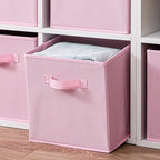 Stero Fabric Storage Bins 6 Pack Fun Colored Durable Storage Cubes with Fabric Handles Foldable Cube Baskets for Home, Kids R