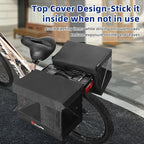 Bicycle Grocery Panniers, 2PCS Foldable Bike Panniers Bags for Rear Rack, Rear Bike Basket Ebike Rear Rack Bags for Shopping Cycling Traveling Commuting(2 Pack)
