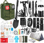 Survival Kit, 250Pcs Survival Gear First Aid Kit with Molle System Compatible Bag and Emergency Tent, Emergency Kit for Earth