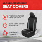Motor Trend (2) Car Seat Covers for Front Seats with (2) Trimmable Car Floor Mats – Universal Fit Auto Accessories for Cars, 