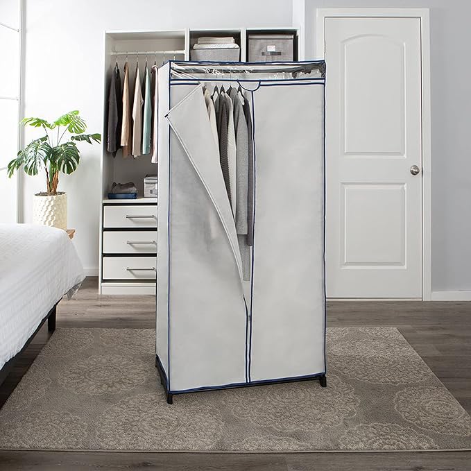 Simplify 36" Wide Portable Closet | Great for Clothes | Accessories | Heavy Duty | Hanging Rod | Easy to Assemble | Dimension