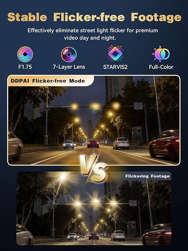DDPAI 4K Dash Cam Front and Rear, STARVIS 2 IMX678, Built-in 64G eMMC Dual HDR Car Camera, WiFi Dash Camera for Cars with GPS