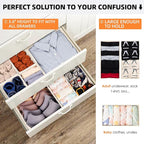 Criusia Closet Drawer Organizer Clothes, 15 Pack Dresser Organizer for Baby Clothes, Fabric Drawer Dividers for Nursery Bedro