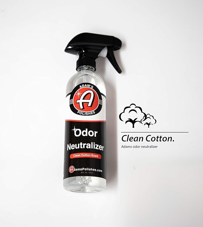 Adam's Polishes odor Neutralizer (Clean Cotton, 16 fl. oz) - Car Air Freshener Spray That Eliminates Harmful Odors from Car I