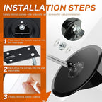 16-Inch Convex Security Corner Mirror - Adjustable Fixing Bracket, Wide Angle, Indoor and Outdoor Use - Ideal for Warehouse, Office, Parking Garage, Alleys, Driveways and Traffic Safety(Black）