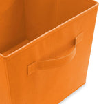 Casafield Set of 6 Collapsible Fabric Cube Storage Bins, Orange - 11" Foldable Cloth Baskets for Shelves, Cubby Organizers & 