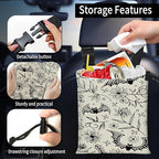 Car Trash Bag Large Hanging Can for Back of Seat, Cute Waterproof Car Garbage Bag for Vehicle, Travelling, Outdoor Cute Bat