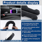 Urehepo 2 pcs Leather Car Seat Gap Filler Organizer, Interior Car Accessories to Stop Things from Dropping for Car SUV Truck Camper, Fill The Gap Between Seat and Console - Black