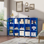 UNKU Cube Storage Organizer, 16 Cube Closet Organizer Storage Shelves, DIY Stackable Bookcase, Clothes Organizer Shelf for Cl