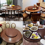 Wooden Dining Table Turntable, 31.5" Round Lazy Susan Turntable Silent Smooth, Easy to Clean for Dining Table Kitchen (80cm/3