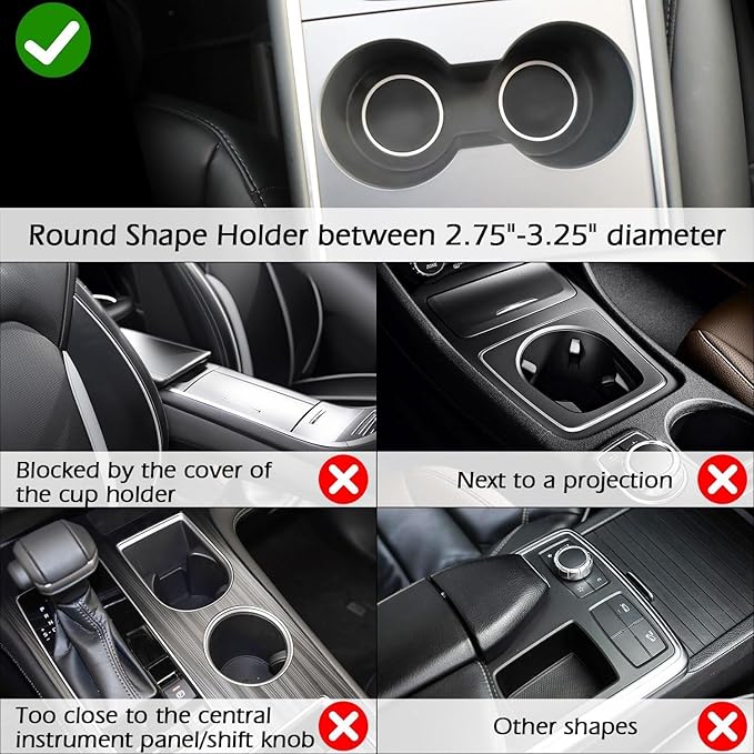 Cup Holder Expander, Adjustable Car Cup Holder for Car with Phone Holder, Automotive Cupholders for for Yeti, Hydro Flasks Bottle with Expandable Base, Cars Cupholder Insert